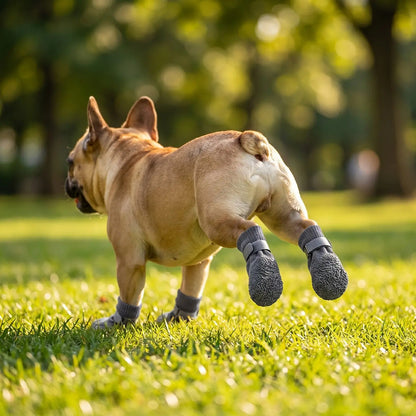 4Pcs Dog Boots, Non-Slip Soft Sole Durable Pet Shoes, Puppy Shoes, Waterproof for Shiba Inu, Poodle, Corgi, outside Outdoor Rainy Day Pet Footwear