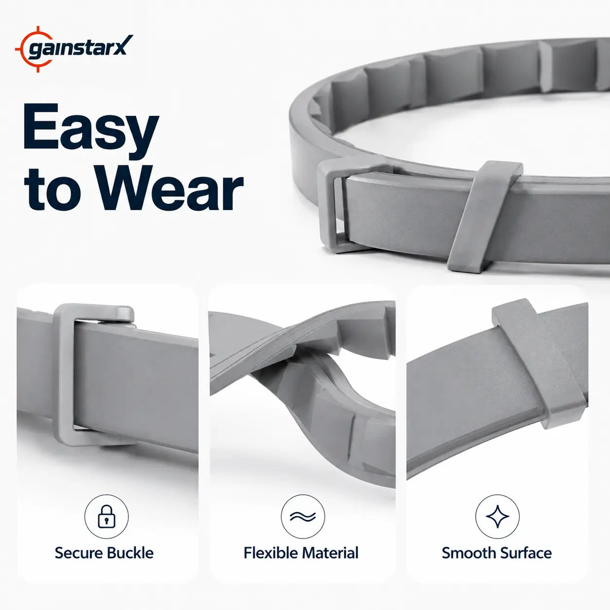 Gainstarx Adjustable Dog Collar with Fresh Scent Comfortable Lightweight Pet Collar for Large Dogs over 18 Lbs Everyday Wear for Walks and Outdoor Use
