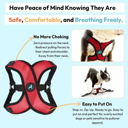 Gooby Comfort X Step-In Lite Dog Harness - Premium No-Escape, Choke-Free Design for Toy Breeds and Small to Medium Dogs - Ultra-Lightweight, Breathable Mesh, Quick-Dry, and Machine Washable