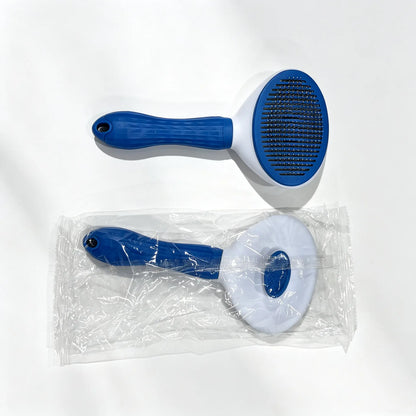 Pet Hair Removal Comb, 1 Count Pet Grooming Brush, Deshedding Tool, One-Click Cleaning Pet Hair Remover, Dog & Cat Grooming Supplies, Dog & Cat Accessories, Groomer Tools