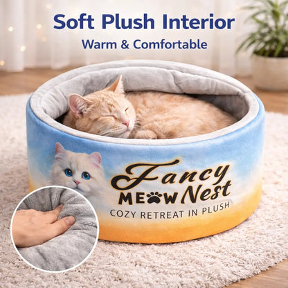 Covered Cat Bed - 19.7" Cozy Hideaway with Soft Lid Design for Indoor Cats and Kittens
